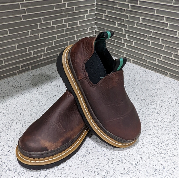 Little Georgia Giant kids' Romeo Brown Leather Shoe Boot Boys Size 13 - Picture 2 of 8